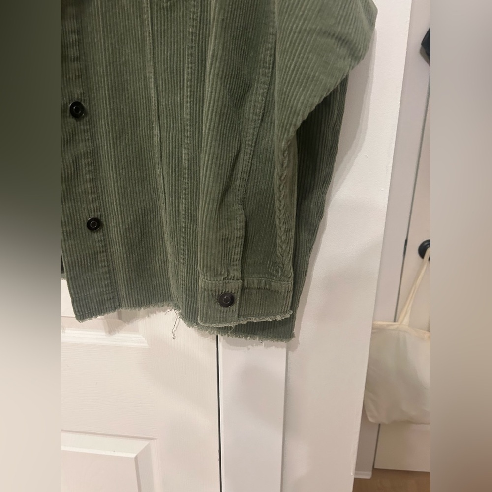 Zara Olive Green Corduroy Shacket/Jacket - Picture 2 of 8
